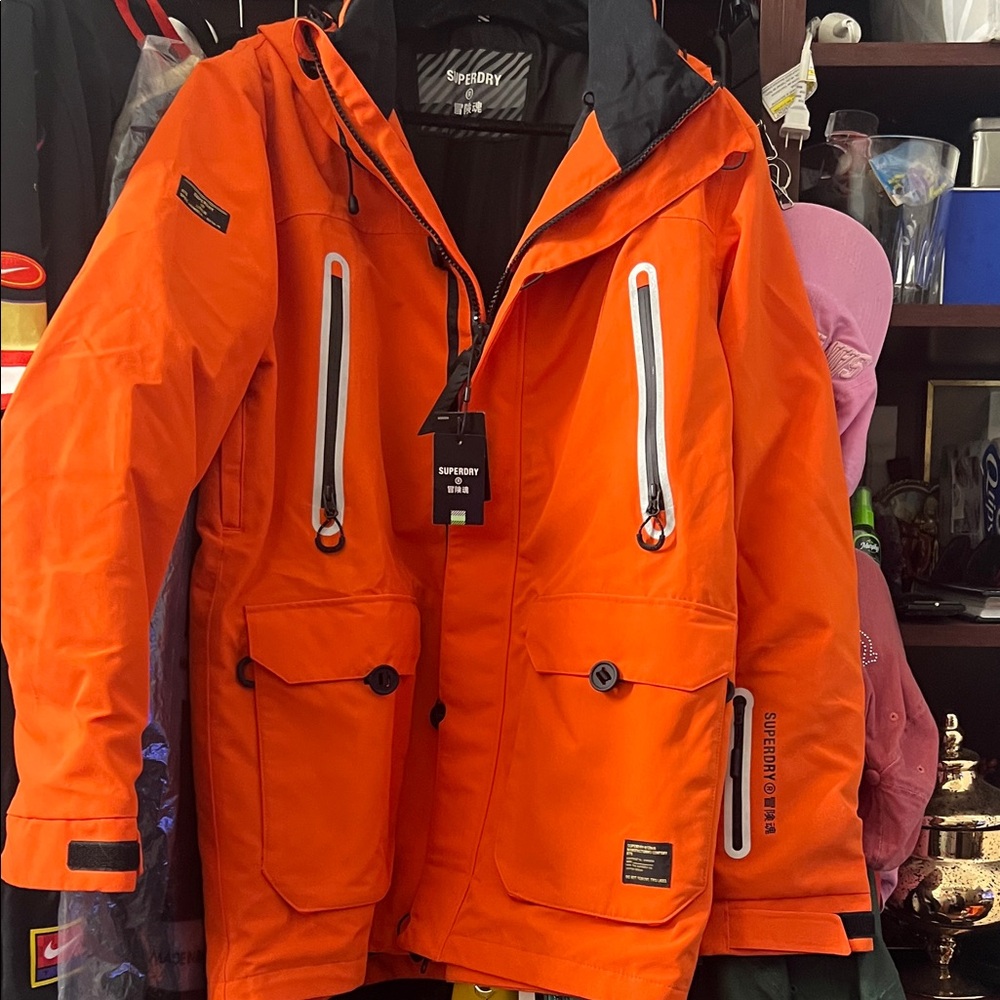 Superdry Kids Vibrant Orange Raincoat